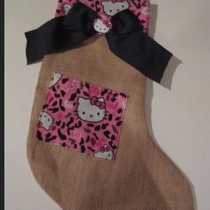 Hello Kitty Christmas Stocking with a Small Pocket One of a Kind
